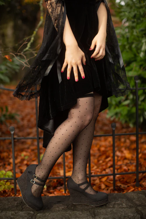 Ally Polka Dot Thigh High with Stay-Up Top - Image 5