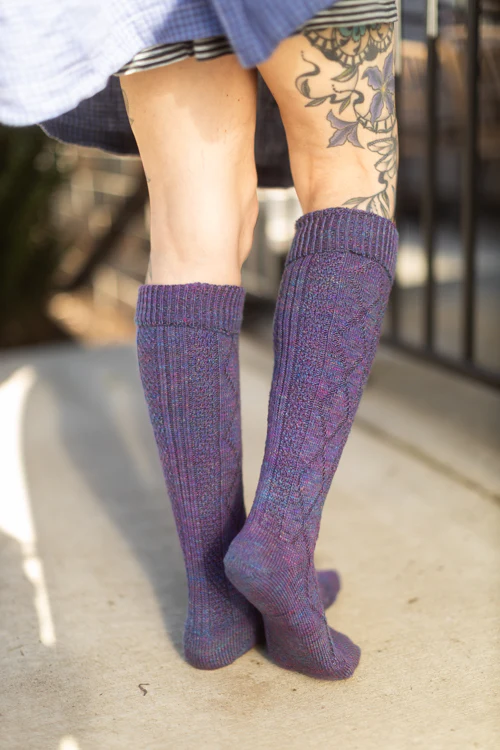 Astral Knit Diamond Rib Socks - Image 2