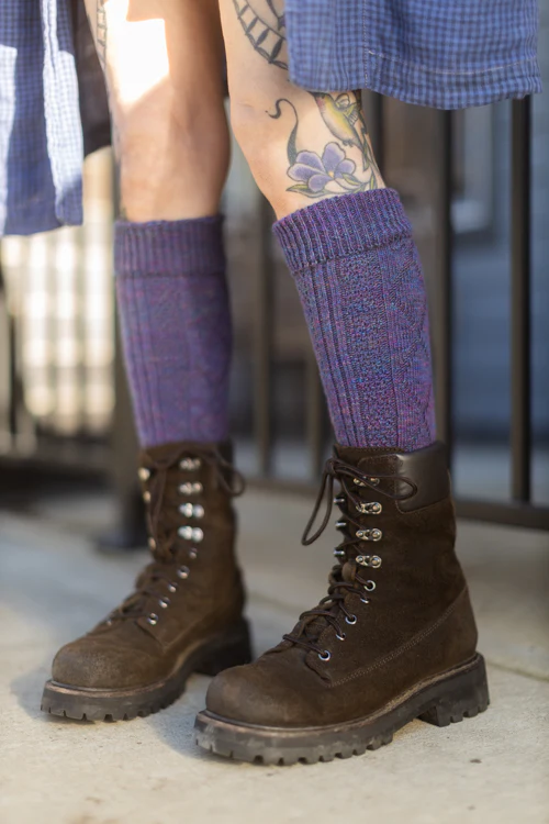 Astral Knit Diamond Rib Socks - Image 4