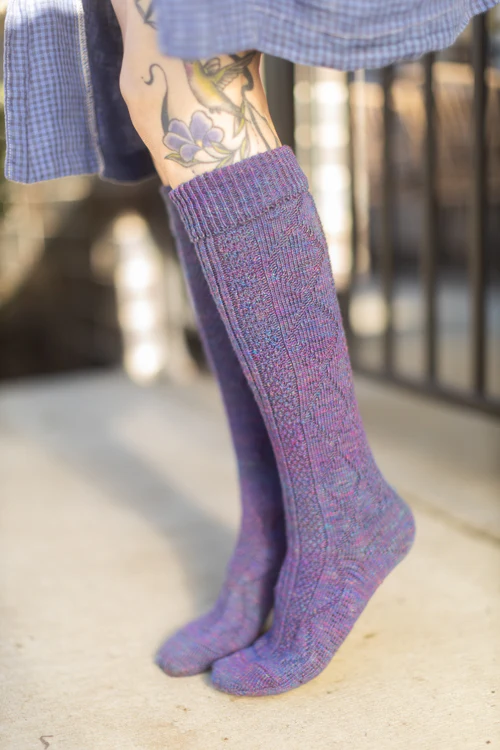 Astral Knit Diamond Rib Socks - Image 5