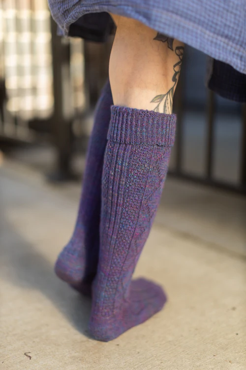 Astral Knit Diamond Rib Socks - Image 6