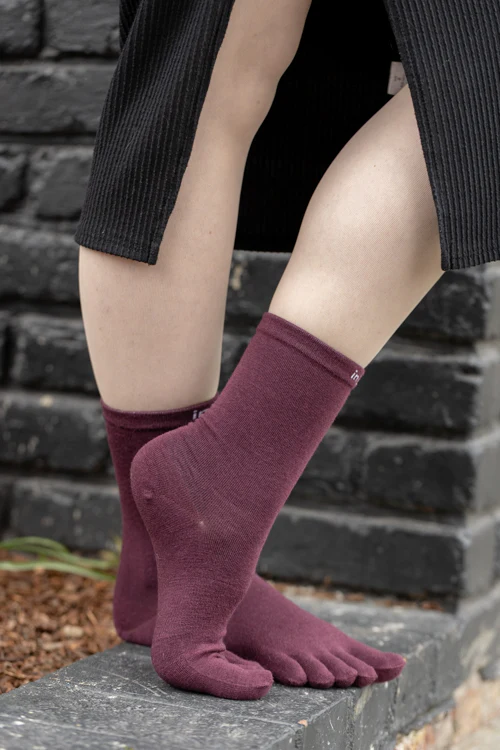 Basic Wool Liner Crew Toe Socks - Image 11