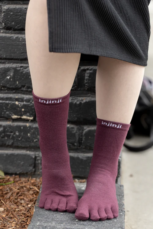 Basic Wool Liner Crew Toe Socks - Image 12