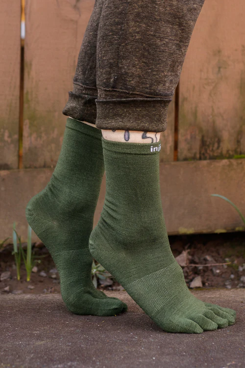 Basic Wool Liner Crew Toe Socks - Image 2
