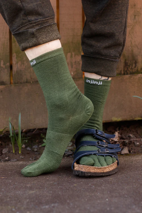 Basic Wool Liner Crew Toe Socks - Image 8
