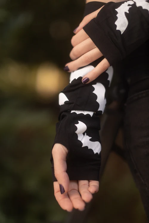 Bat Printed Arm Warmers - Image 5