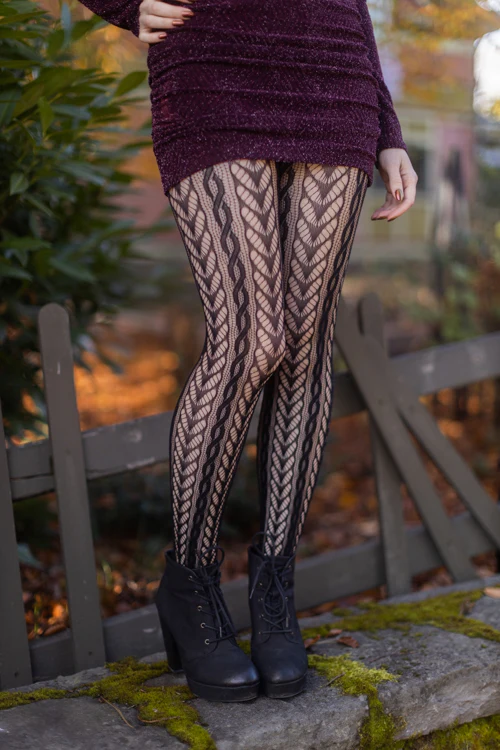 Braided Swirls Net Tights - Image 2