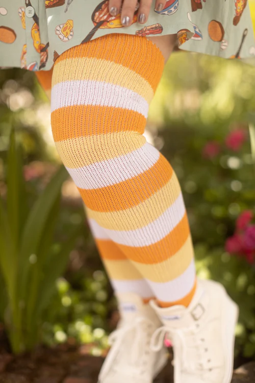 Candy Corn Stripes Thigh High - Image 3
