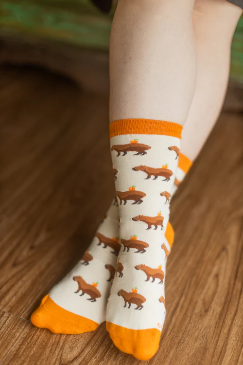 Capybara Orange Bamboo Crew - Image 2