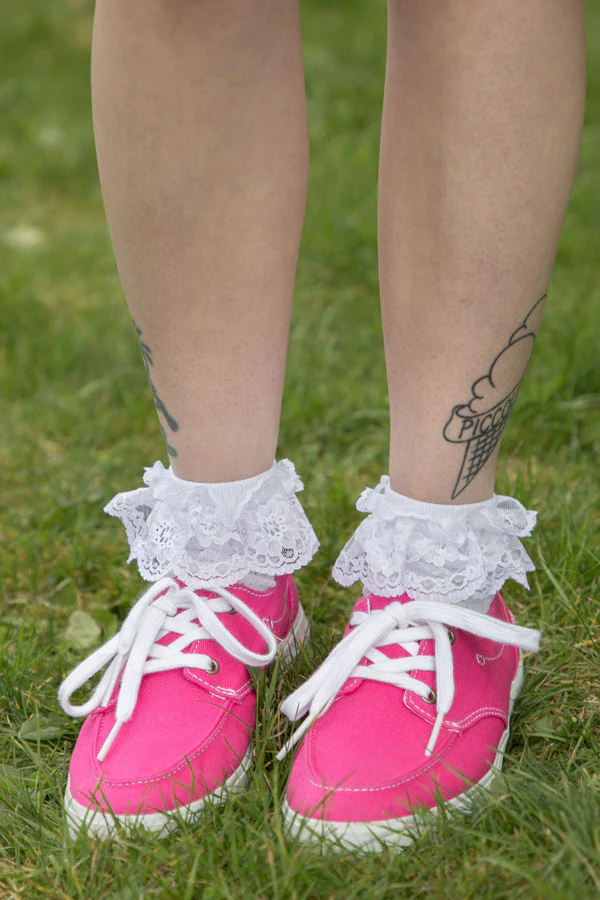 Crochet Heart Lace Top Anklets - Image 5