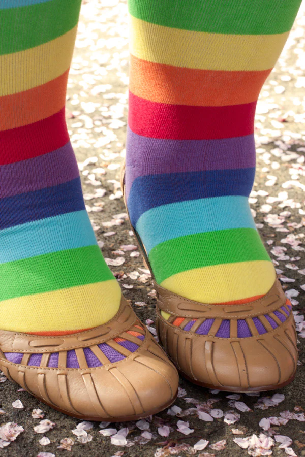 Curvy Rainbow Stripes Knee High - Image 5