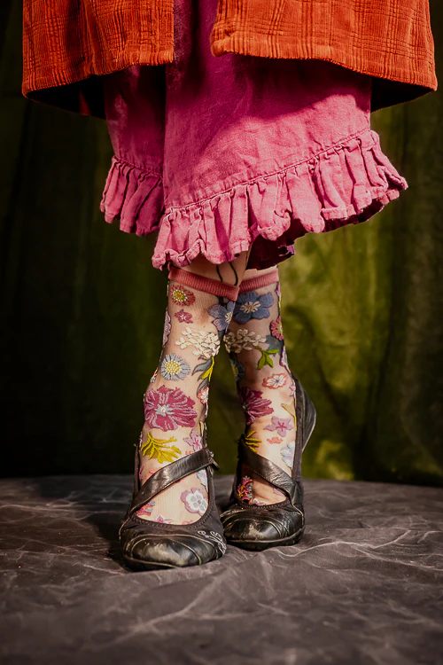 Dark Florals Sheer Crew - Image 3