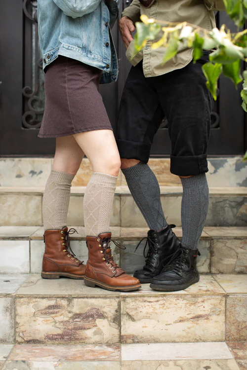 Diamond Rib Knee Socks - Image 11