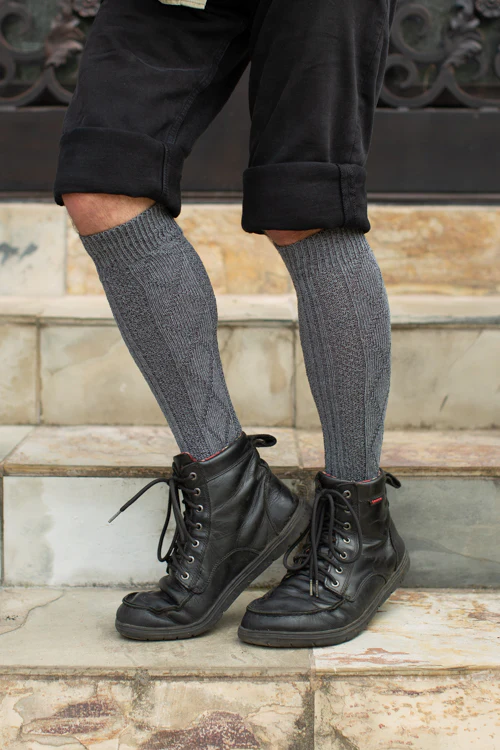 Diamond Rib Knee Socks - Image 7