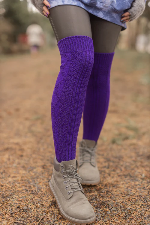Diamond Rib Knee Socks - Image 8