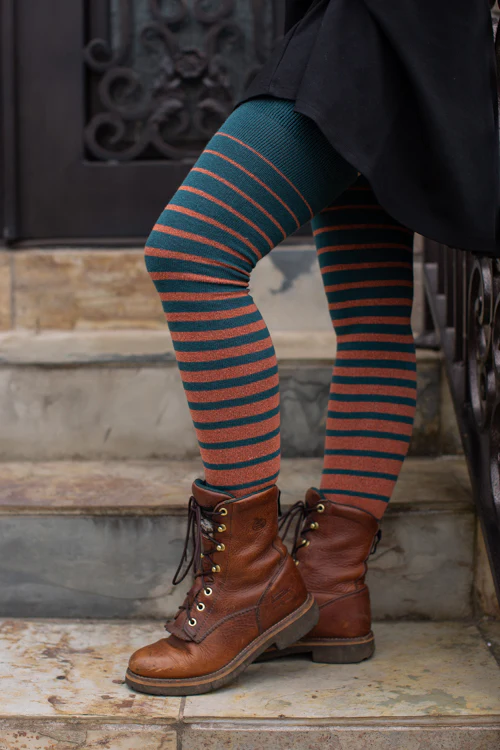 Longer Gradient Stripe Extraordinary Thigh High - Image 12