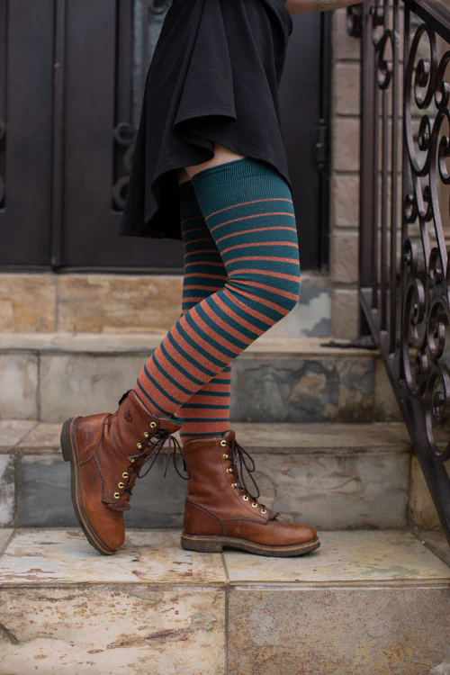 Longer Gradient Stripe Extraordinary Thigh High - Image 15