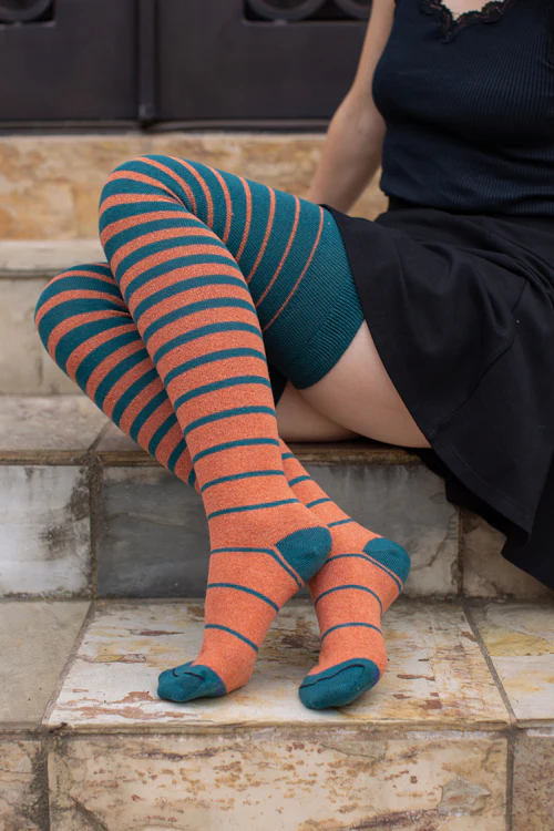 Longer Gradient Stripe Extraordinary Thigh High - Image 2