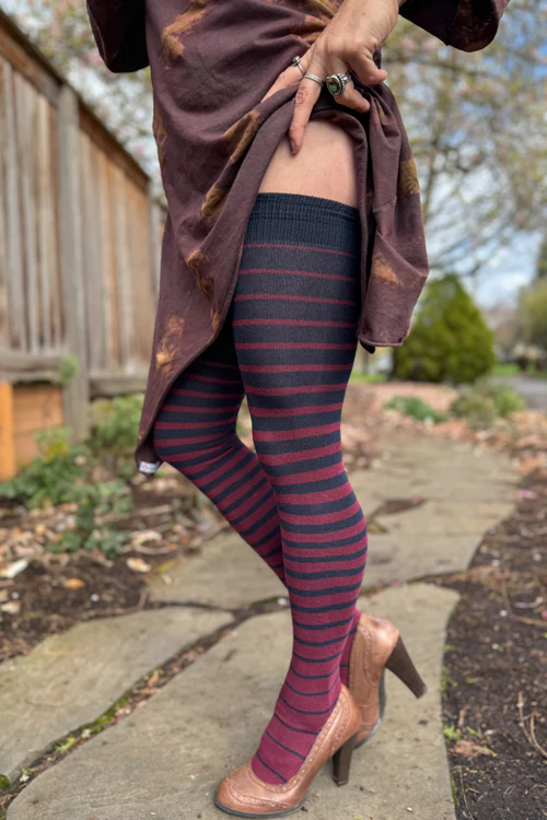 Longer Gradient Stripe Extraordinary Thigh High - Image 3