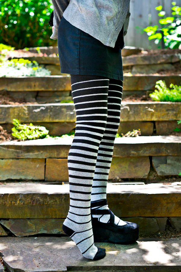 Longer Gradient Stripe Extraordinary Thigh High - Image 9