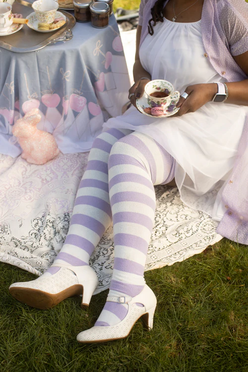Longer Striped Extraordinary Thigh High Socks - Image 38
