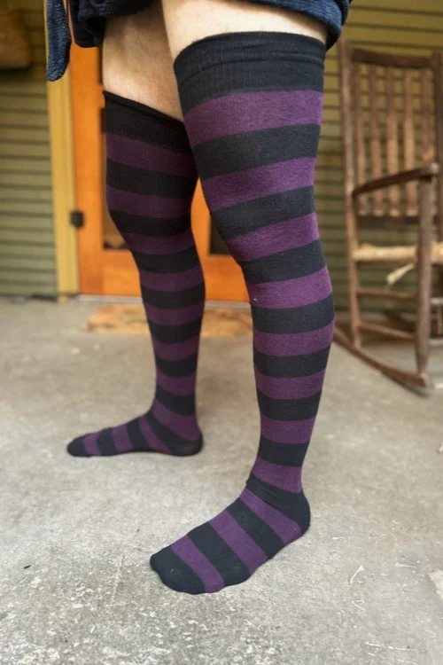 XL Foot Longer Striped Extraordinary Thigh High - Image 13