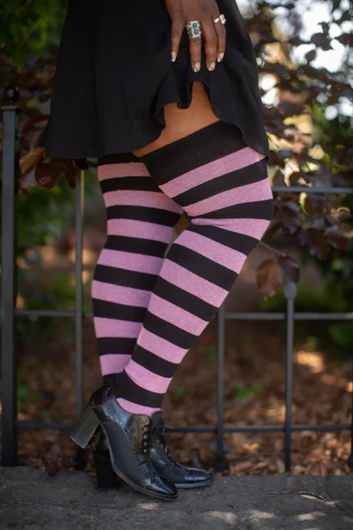 XL Foot Longer Striped Extraordinary Thigh High - Image 5
