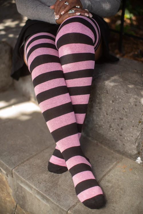 XL Foot Longer Striped Extraordinary Thigh High - Image 6