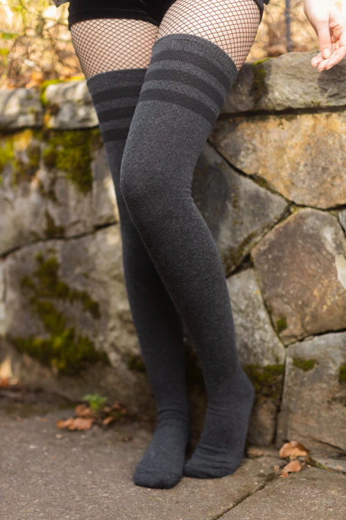 Longer Cotton Top-Striped Extraordinary Thigh High - Image 20