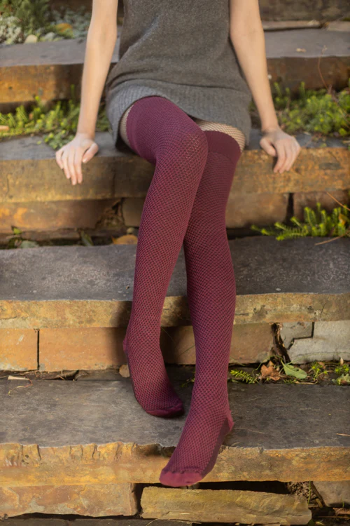 Longer Waffle Thigh High - Image 5