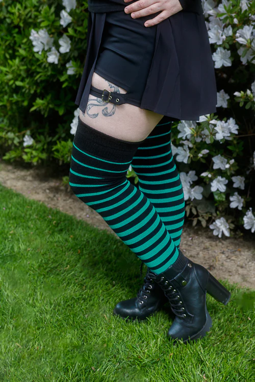 Acrylic Gradient Stripes Extraordinary Thigh High - Image 17
