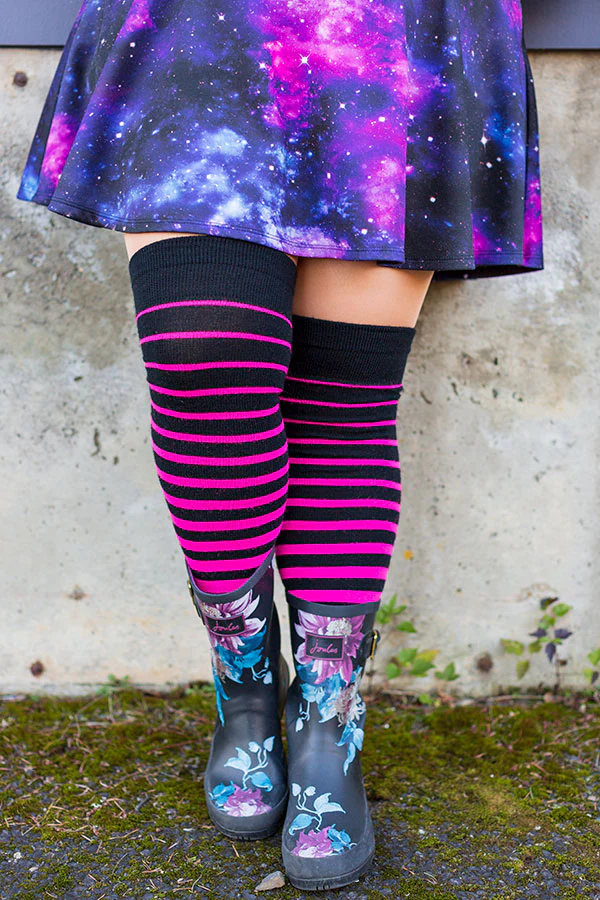 Acrylic Gradient Stripes Extraordinary Thigh High - Image 4