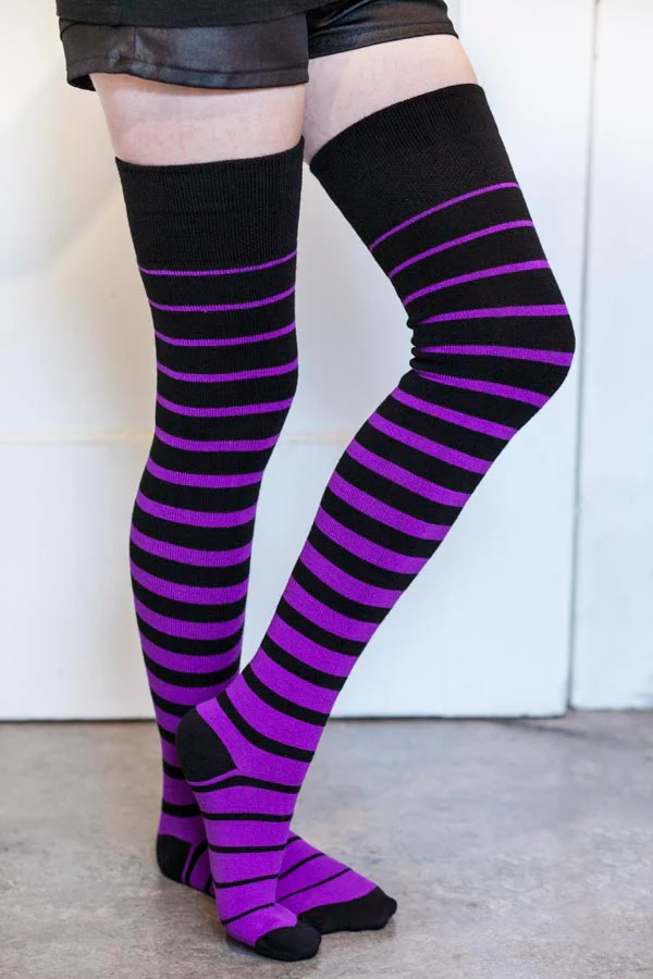 Acrylic Gradient Stripes Extraordinary Thigh High - Image 8