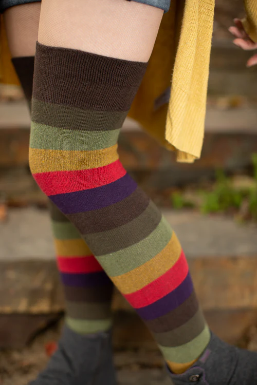 Autumn Stripes Extraordinary Thigh High - Image 4