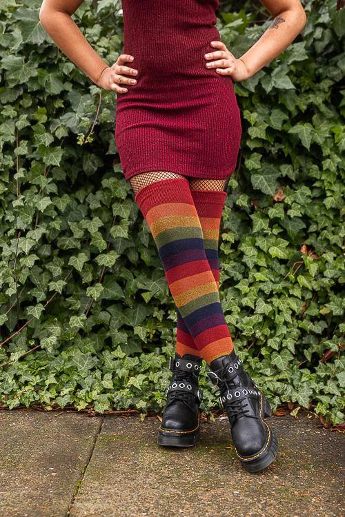 Harvest Rainbow Extraordinary Thigh High Socks - Image 3
