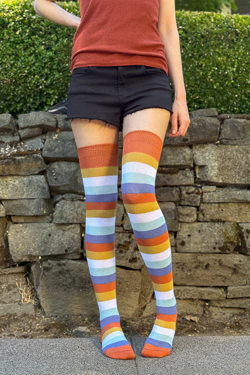 Pride Stripes Extraordinary Thigh High Socks - Image 12