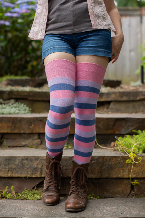 Pride Stripes Extraordinary Thigh High Socks - Image 18