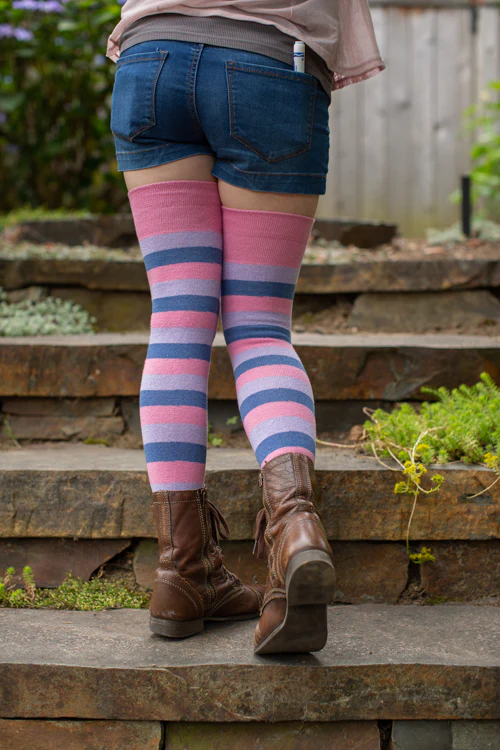 Pride Stripes Extraordinary Thigh High Socks - Image 19