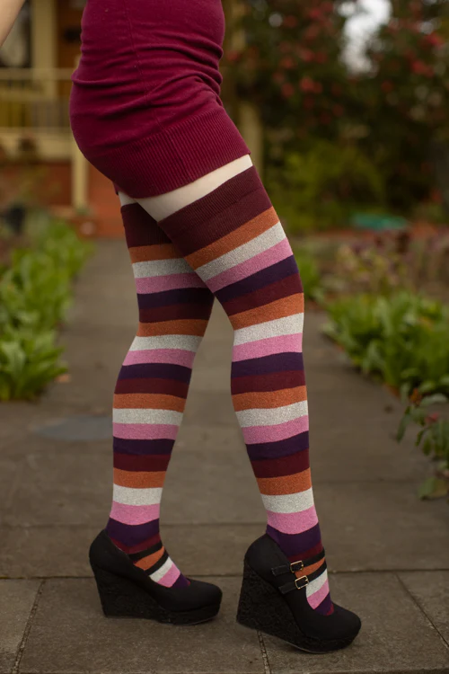 Pride Stripes Extraordinary Thigh High Socks - Image 26