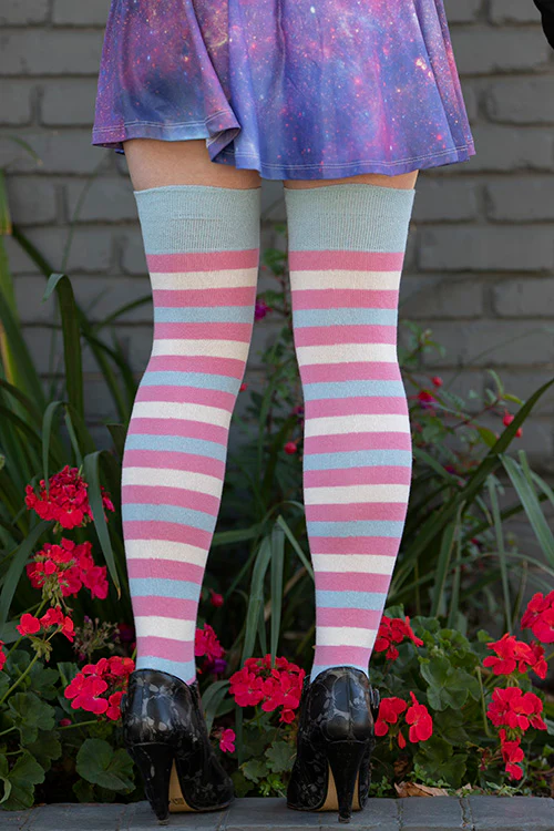 Pride Stripes Extraordinary Thigh High Socks - Image 39
