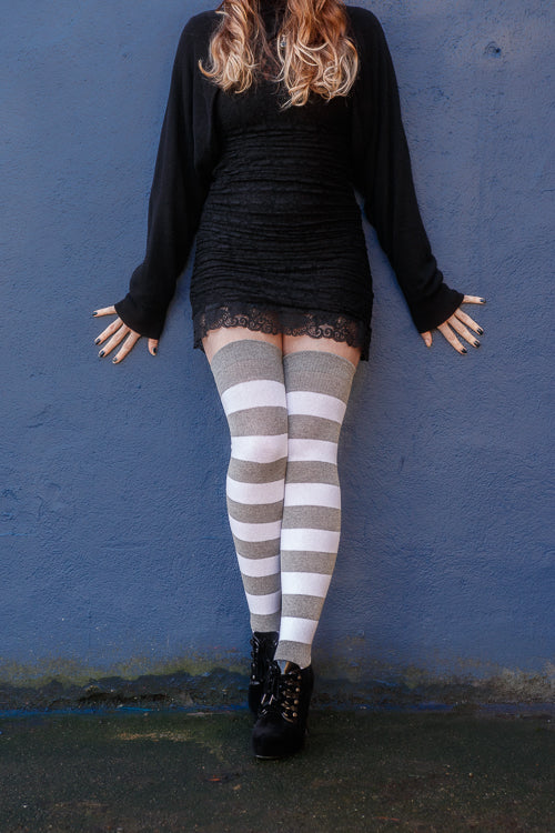 Striped Extraordinary Thigh High Socks