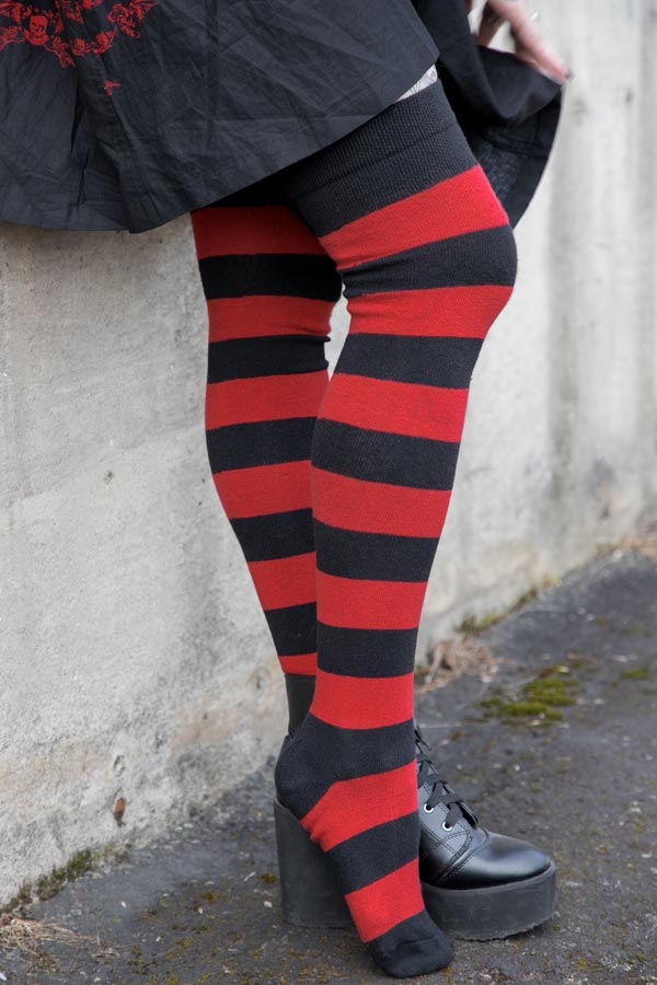 Striped Extraordinary Thigh High Socks - Image 12
