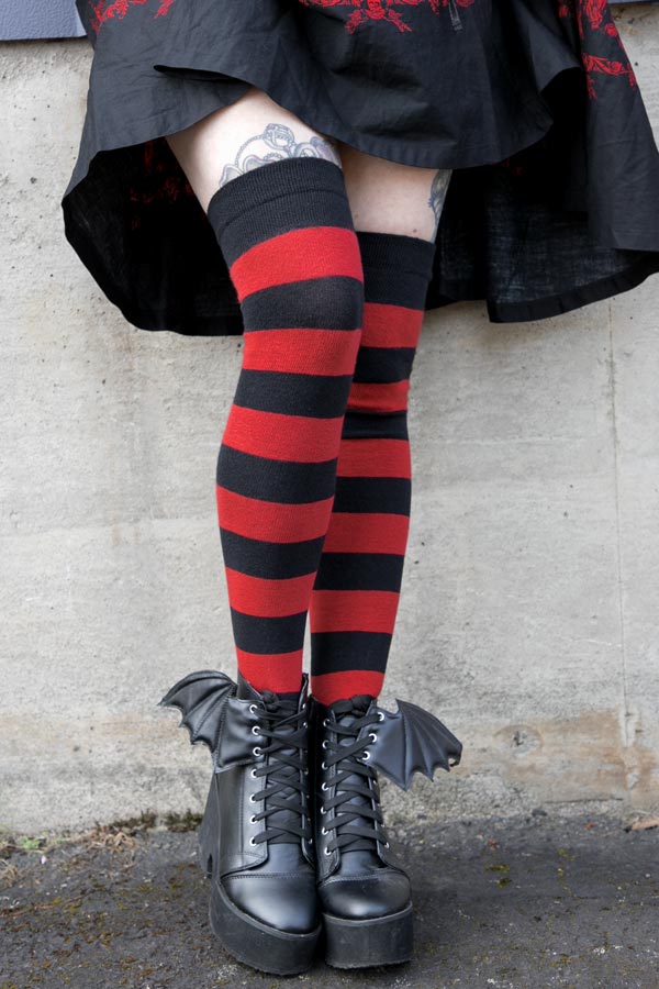 Striped Extraordinary Thigh High Socks - Image 13