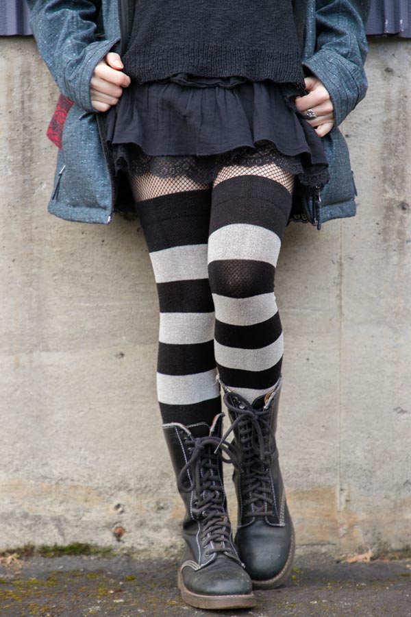 Striped Extraordinary Thigh High Socks - Image 15
