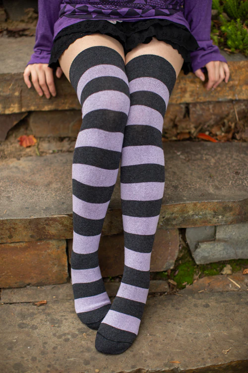 Striped Extraordinary Thigh High Socks - Image 28