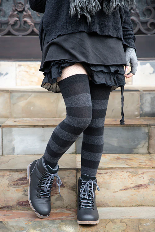 Striped Extraordinary Thigh High Socks - Image 3