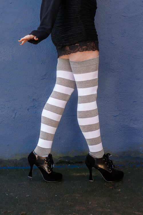 Striped Extraordinary Thigh High Socks - Image 30