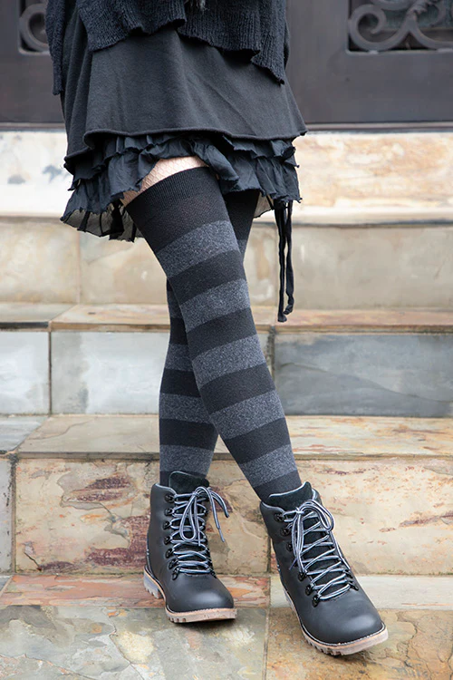 Striped Extraordinary Thigh High Socks - Image 4