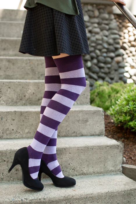 Striped Extraordinary Thigh High Socks - Image 41