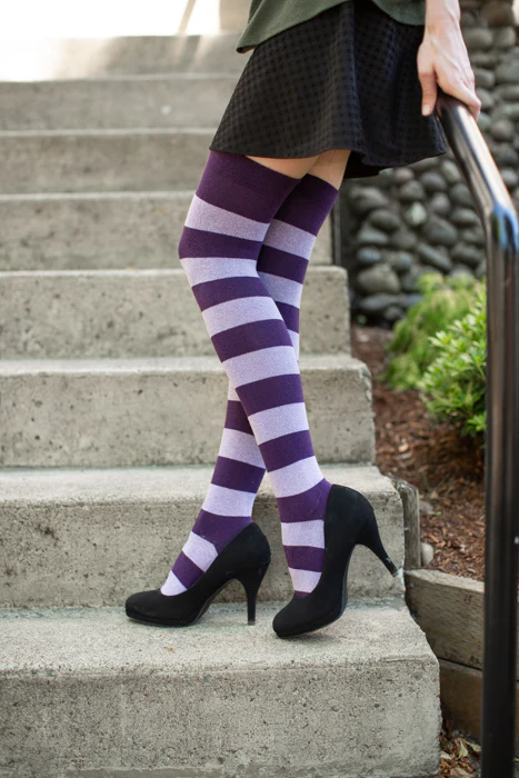Striped Extraordinary Thigh High Socks - Image 42